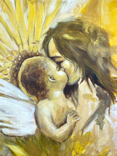 angel baby and mother 1 (Sold)